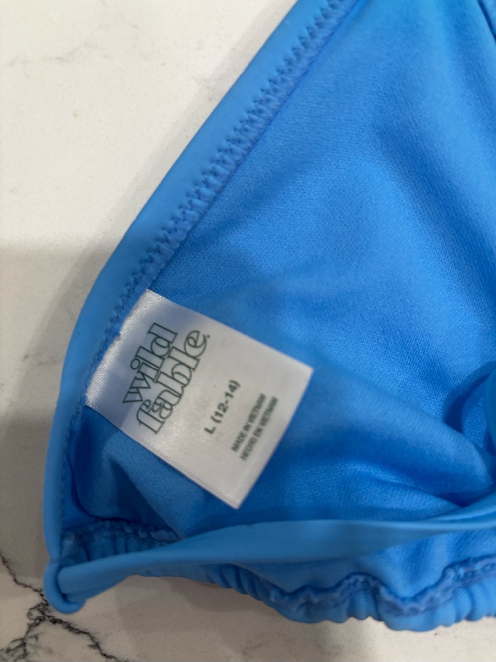 wild fable Bright Blue Triangle String Bikini Top - Picture 4 of 4